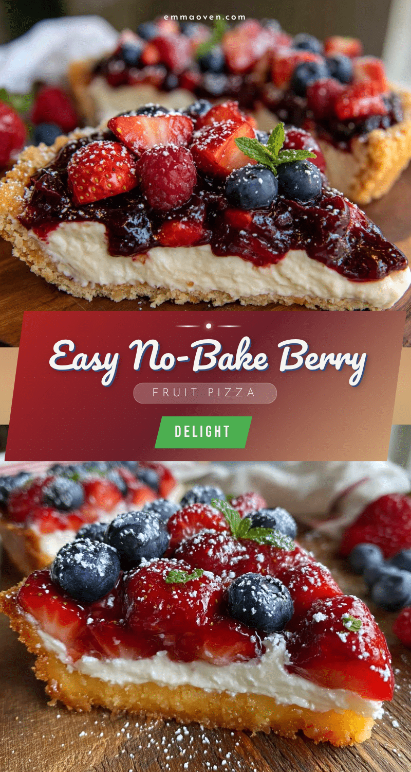 no-bake berry fruit pizza recipe