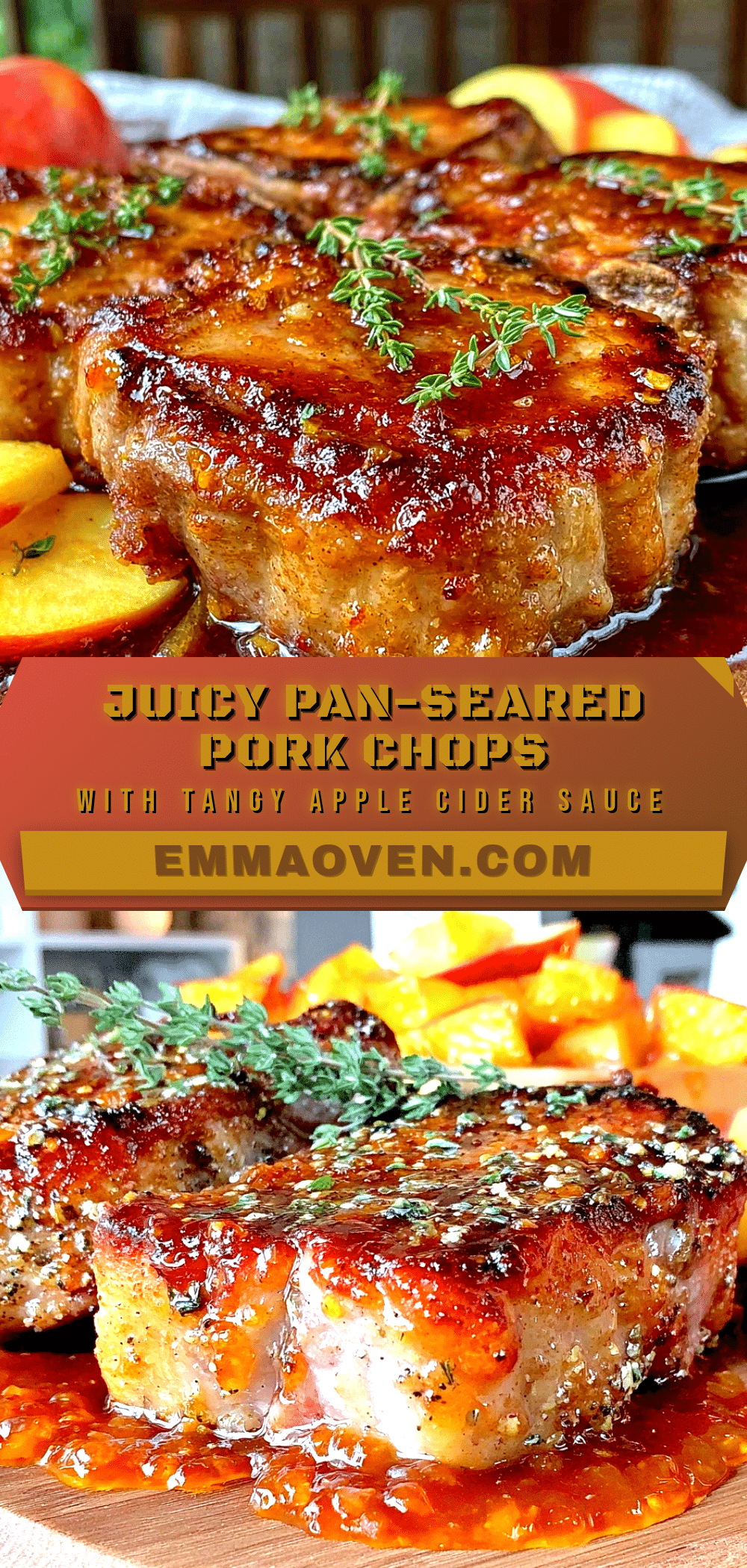 pan-seared pork chops with apple cider sauce recipe