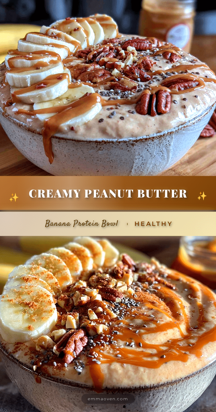 peanut butter banana protein smoothie bowl recipe