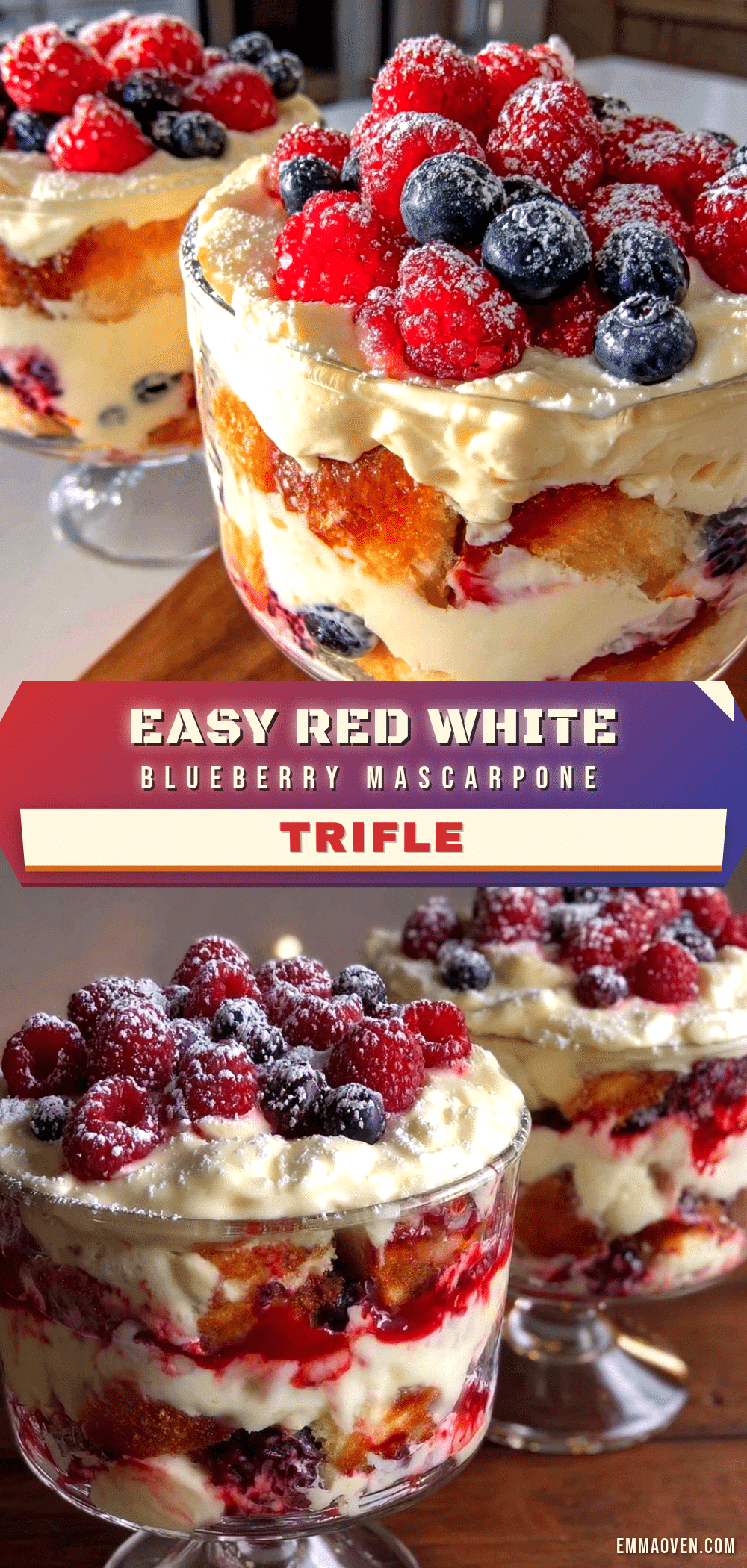 red white and blue berry trifle recipe