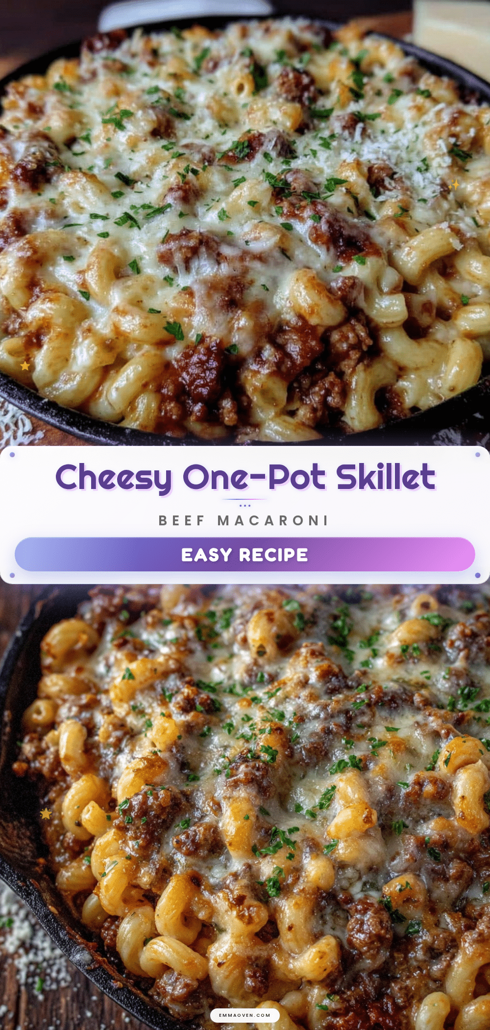 skillet beef and cheese macaroni recipe