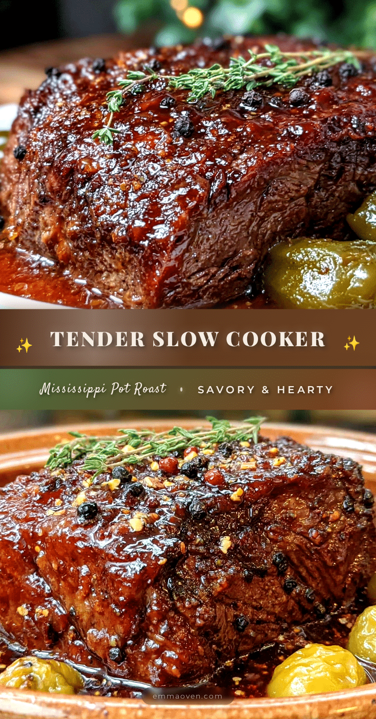 slow cooker Mississippi pot roast recipe