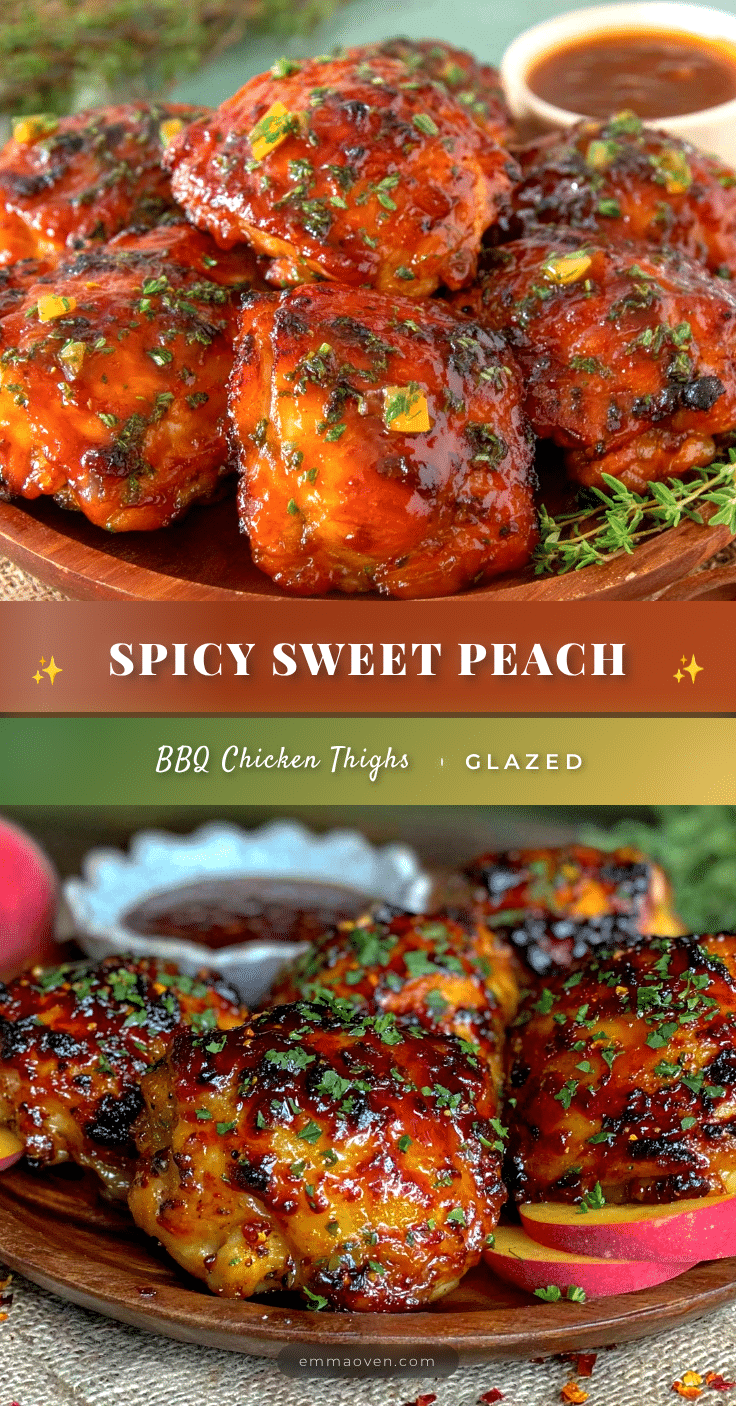 spicy peach bbq chicken thighs recipe