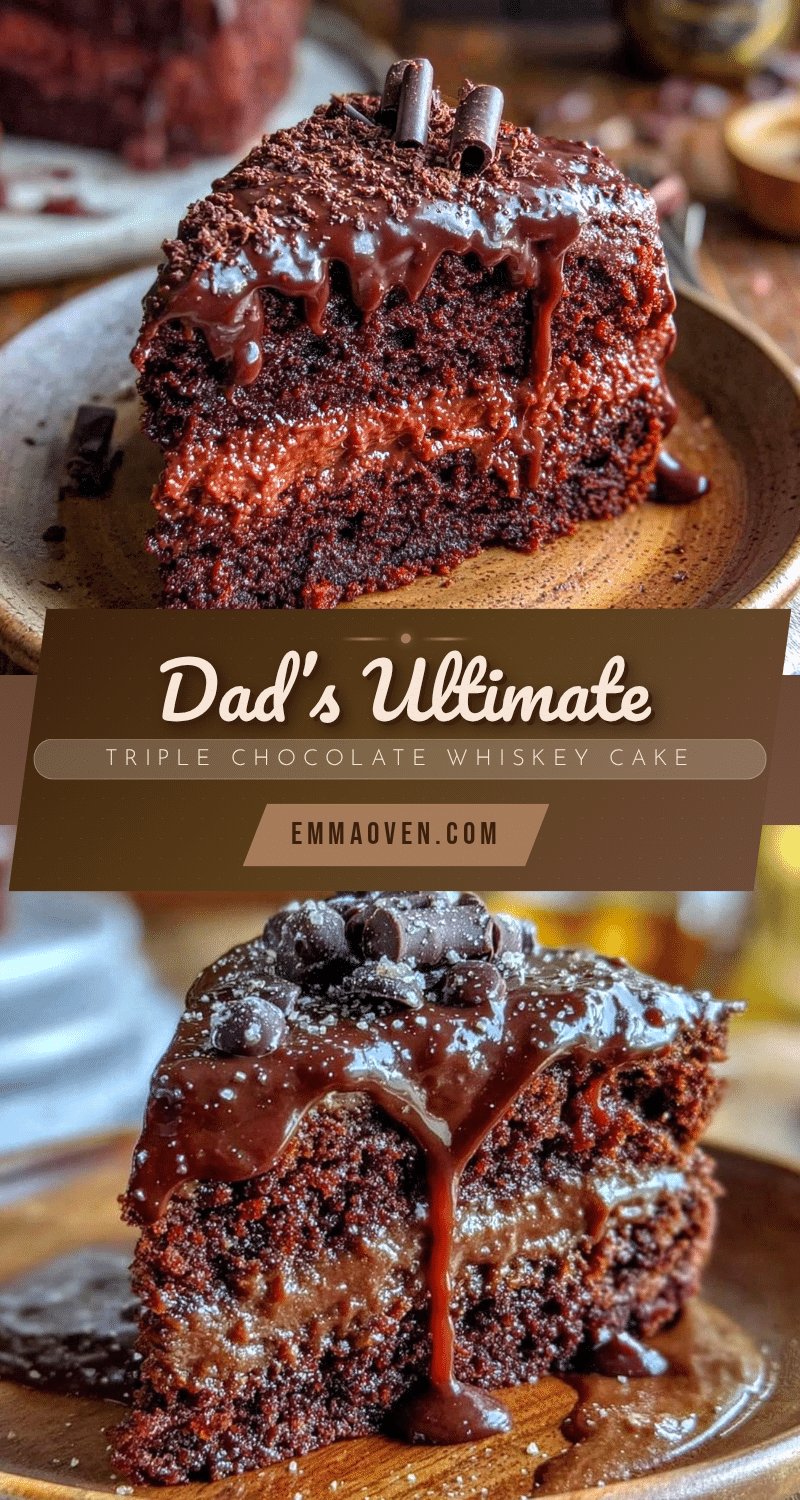 triple chocolate whiskey cake recipe