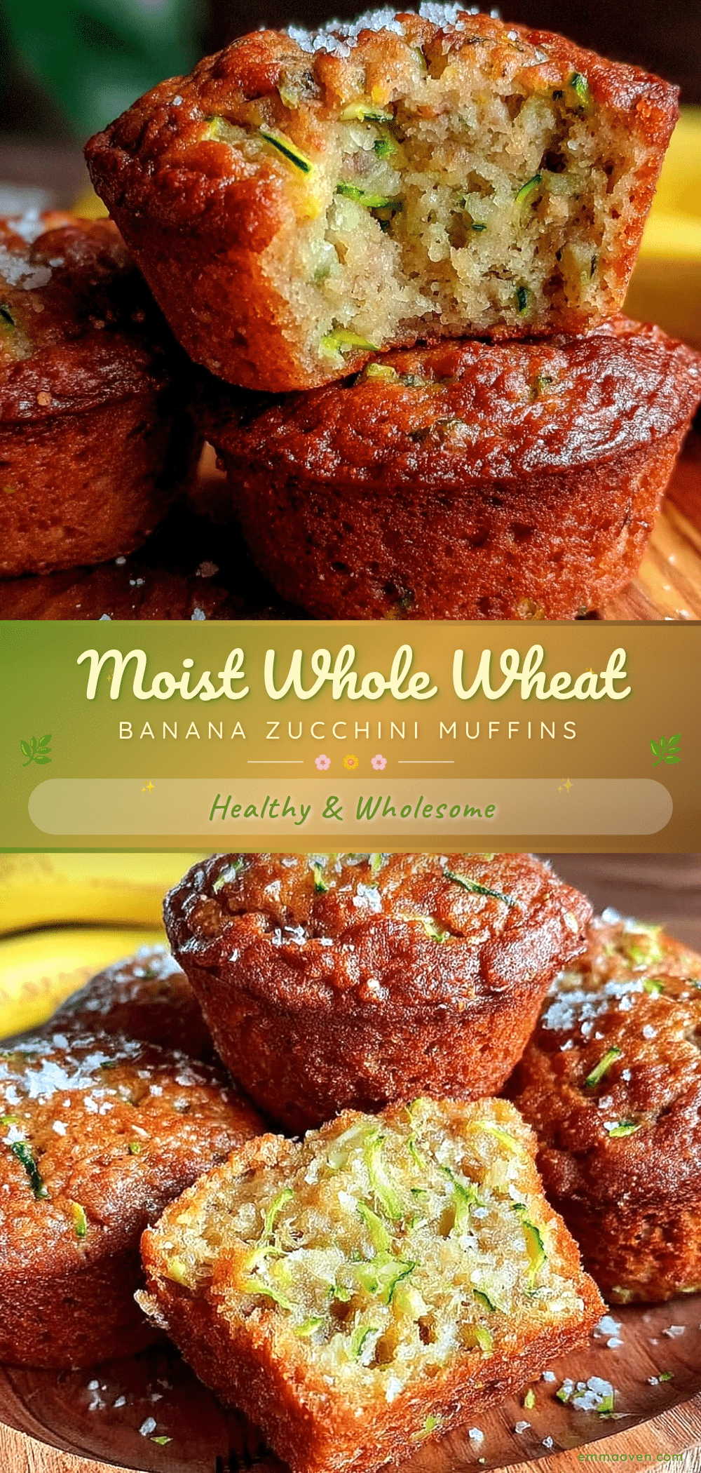 whole wheat banana zucchini muffins recipe