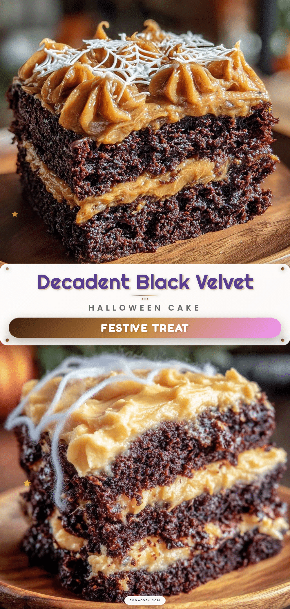 black velvet Halloween layer cake recipe