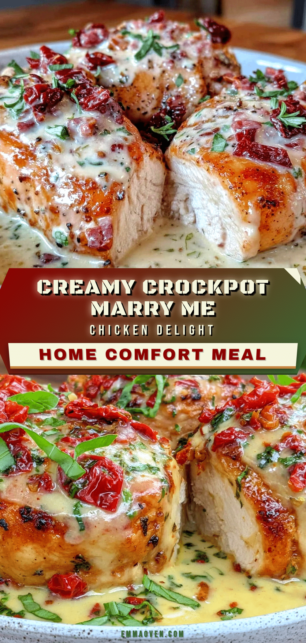 creamy crockpot marry me chicken recipe