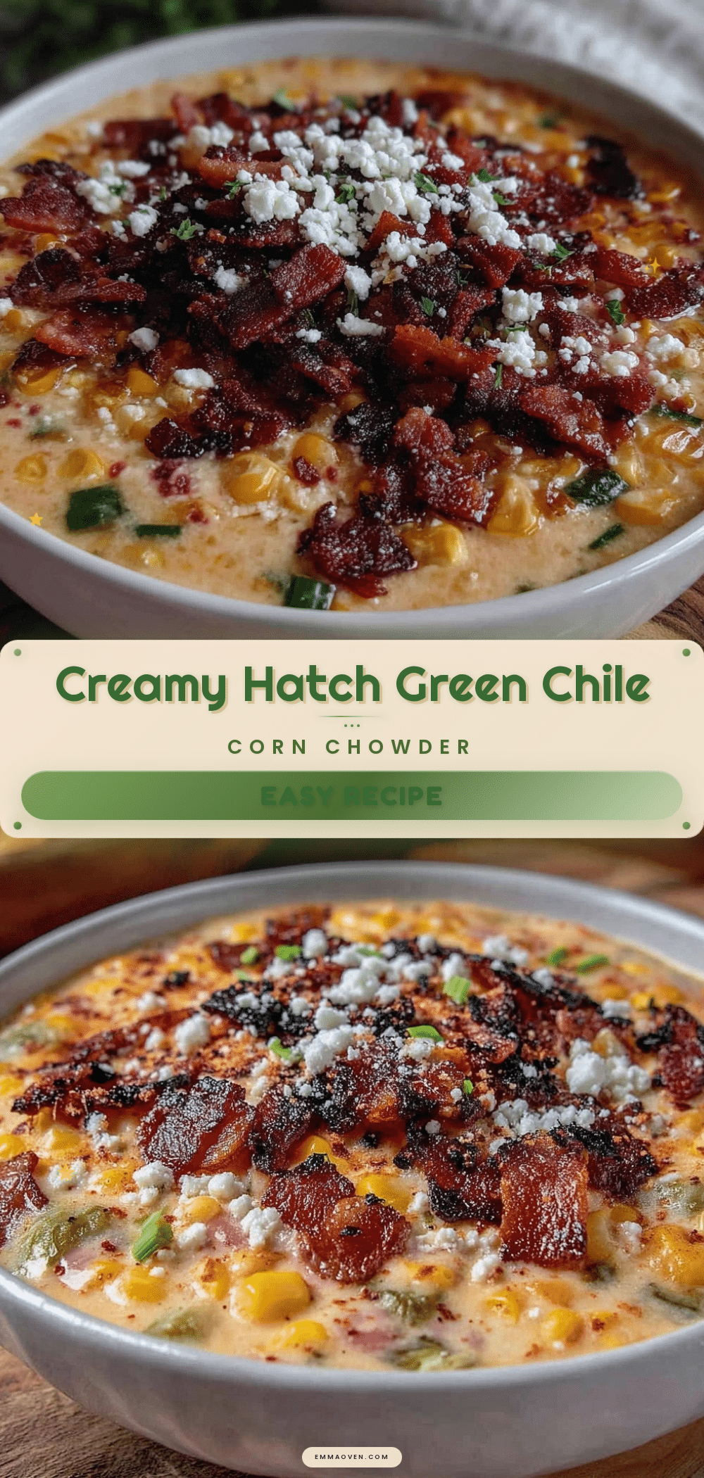 creamy hatch green chile corn chowder recipe