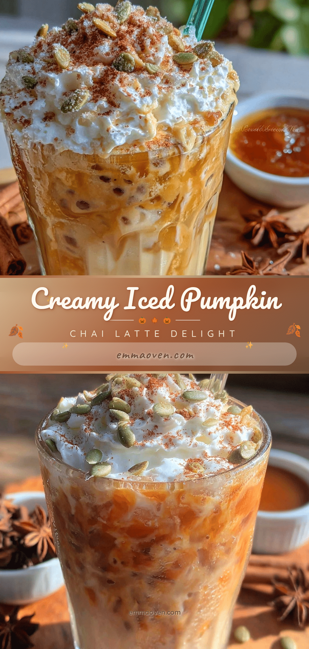 creamy iced pumpkin chai latte recipe