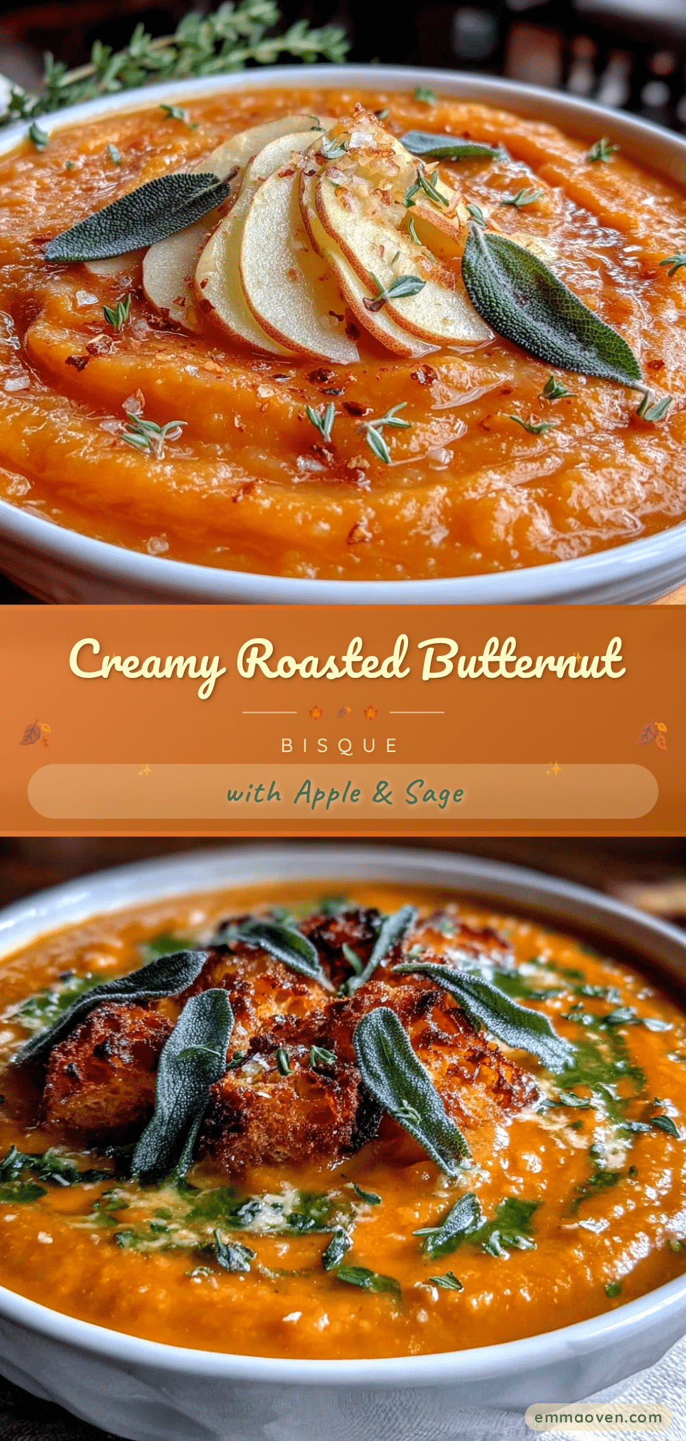 creamy roasted butternut squash bisque recipe