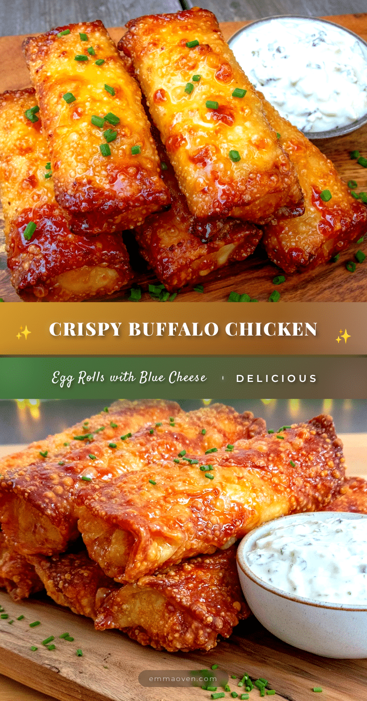 crispy buffalo chicken egg rolls recipe