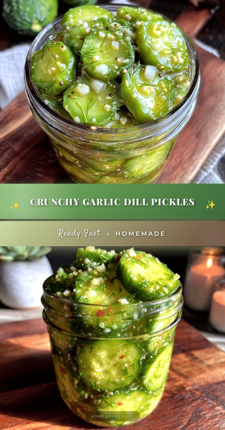 crispy garlic dill refrigerator pickles recipe