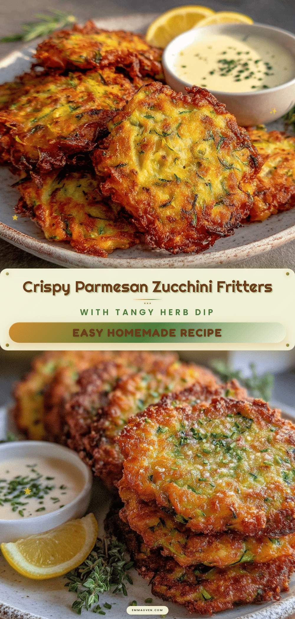 crispy parmesan zucchini fritters recipe