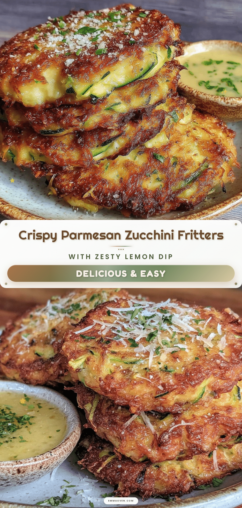 crispy parmesan zucchini fritters recipe
