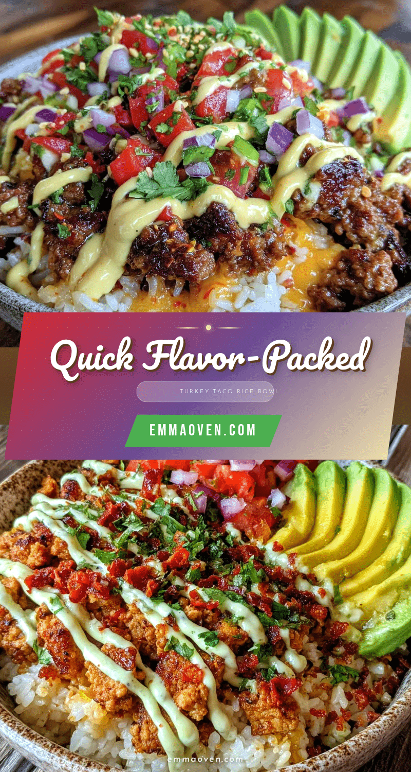 ground turkey taco rice bowl recipe