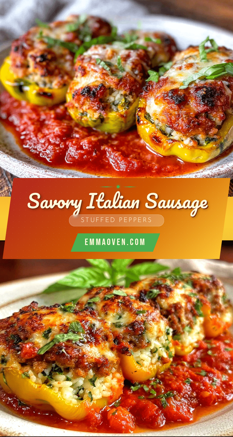 Italian Sausage and Rice Stuffed Banana Peppers recipe