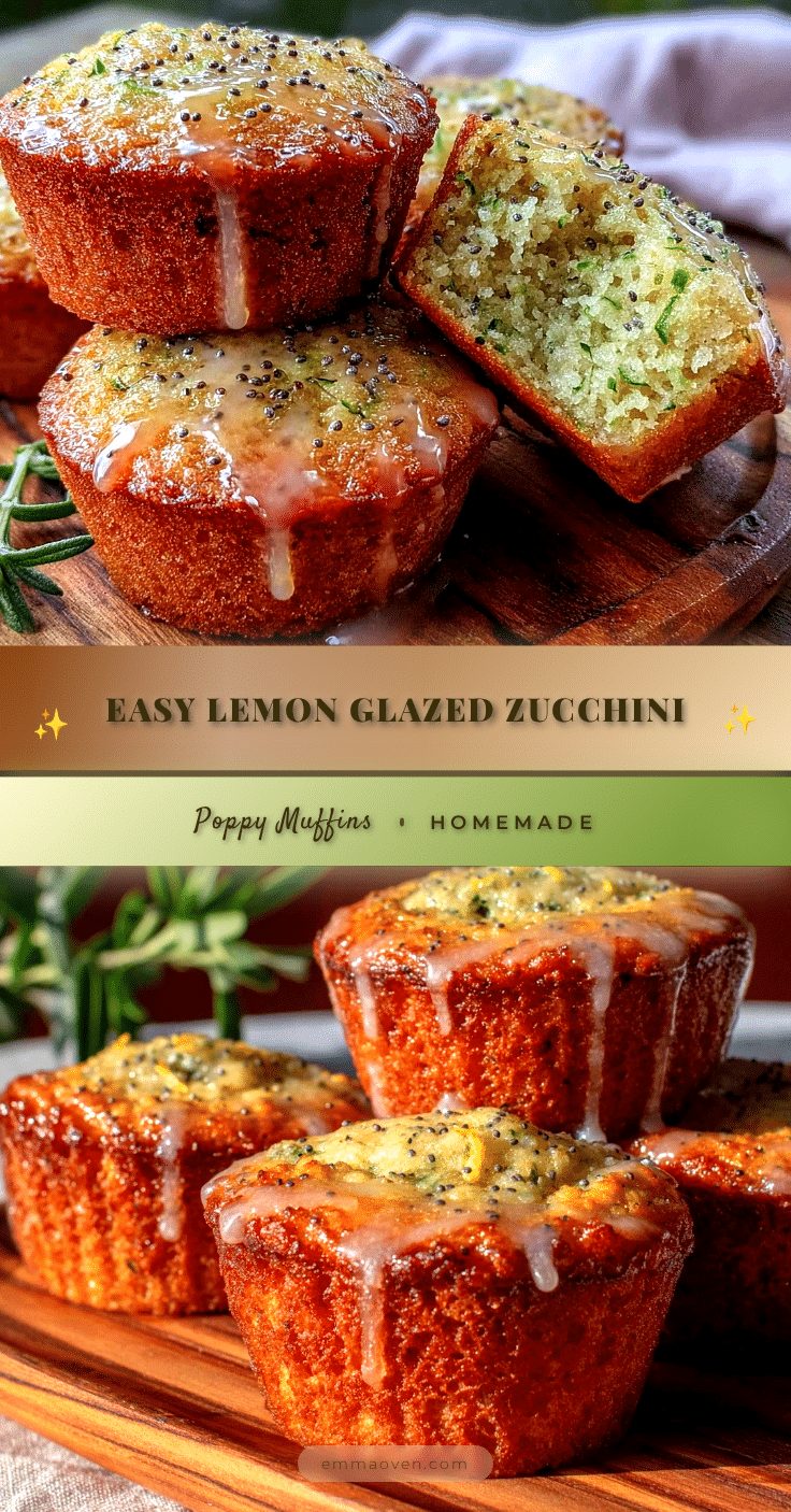 lemon glazed zucchini muffins recipe