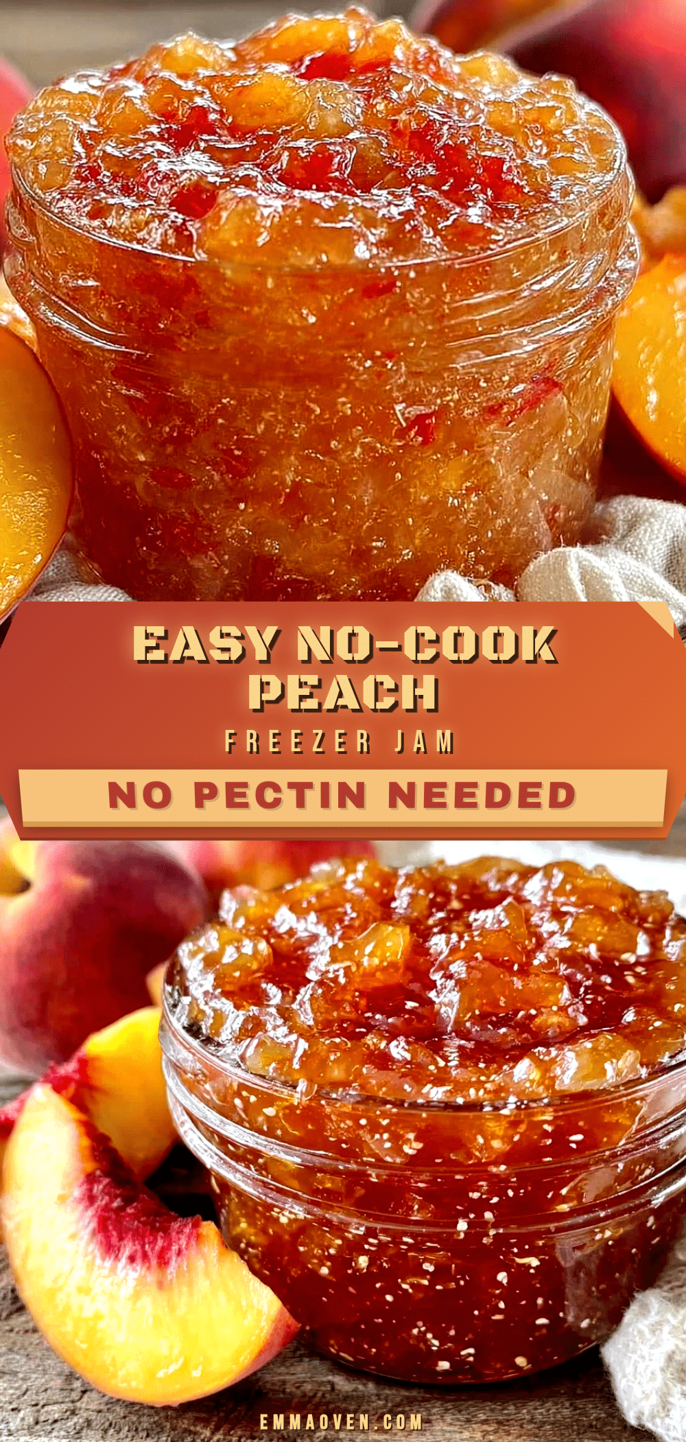 no-cook peach freezer jam recipe