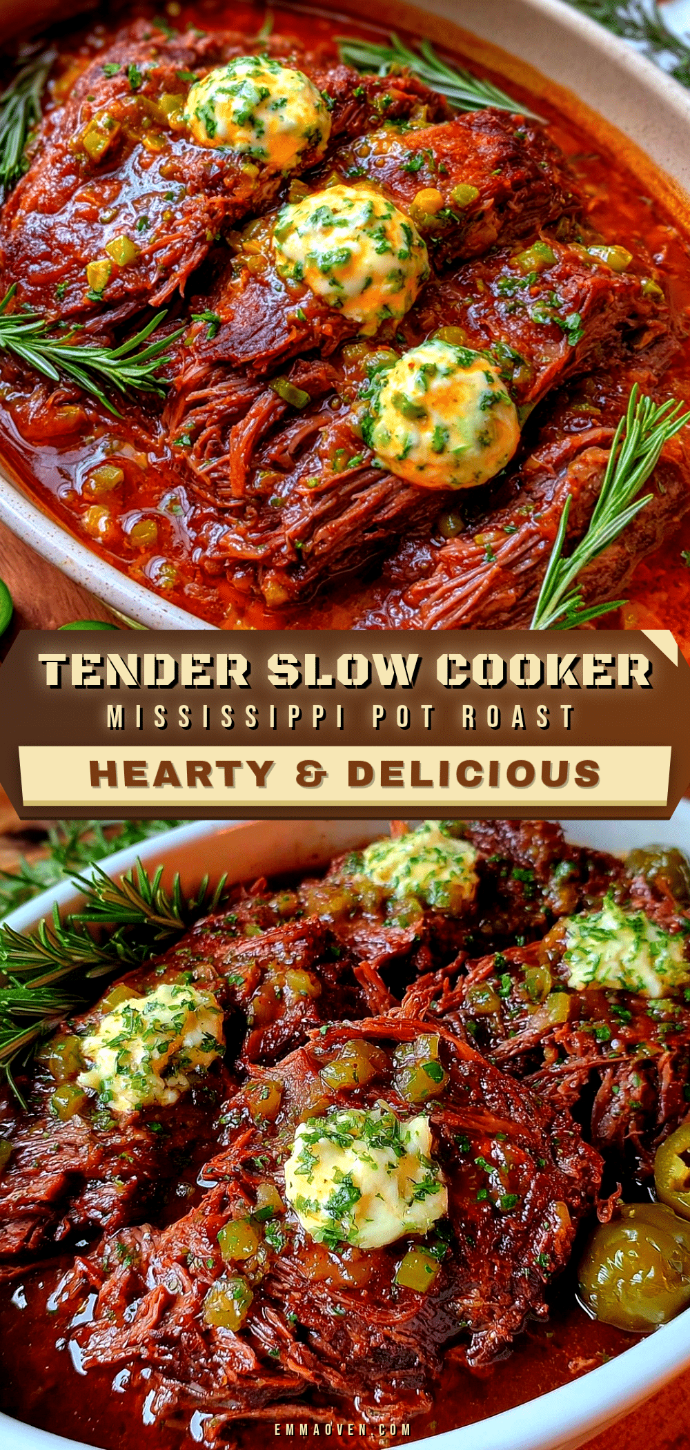 slow cooker Mississippi pot roast recipe