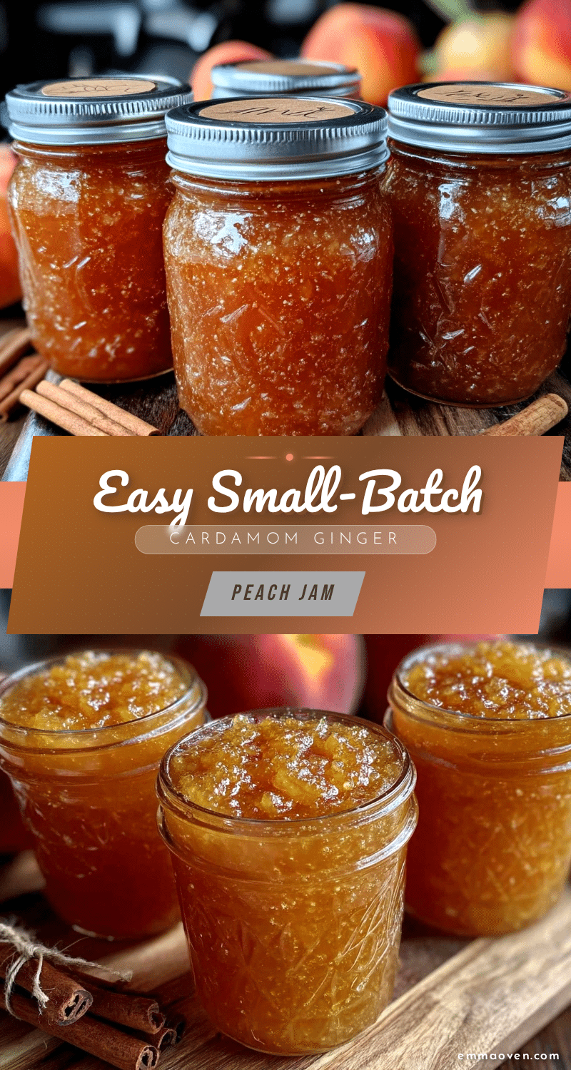 small-batch cardamom ginger peach jam recipe