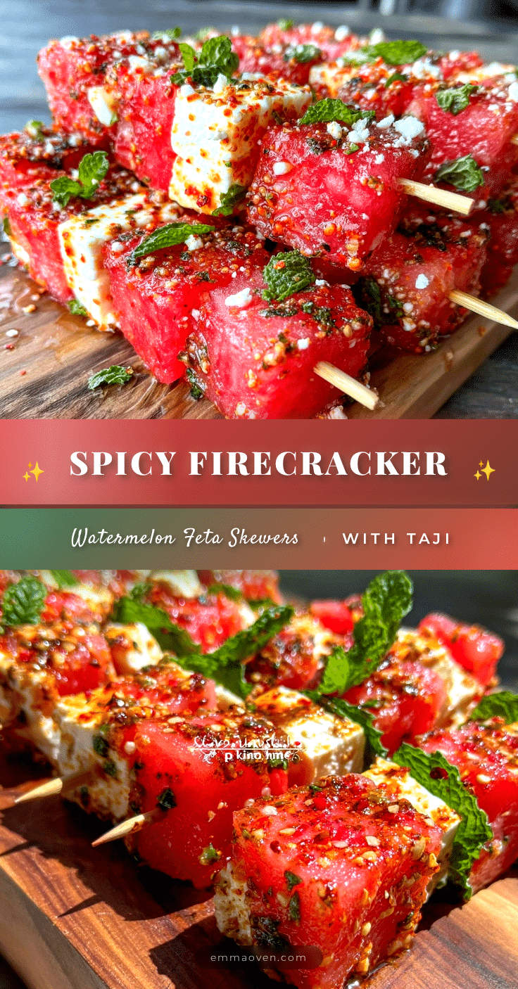 watermelon feta mint skewers recipe