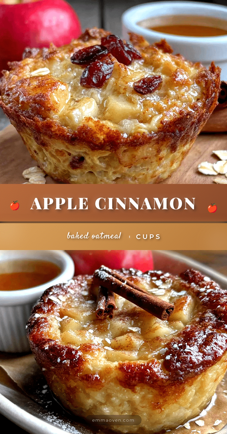 apple cinnamon baked oatmeal cups recipe