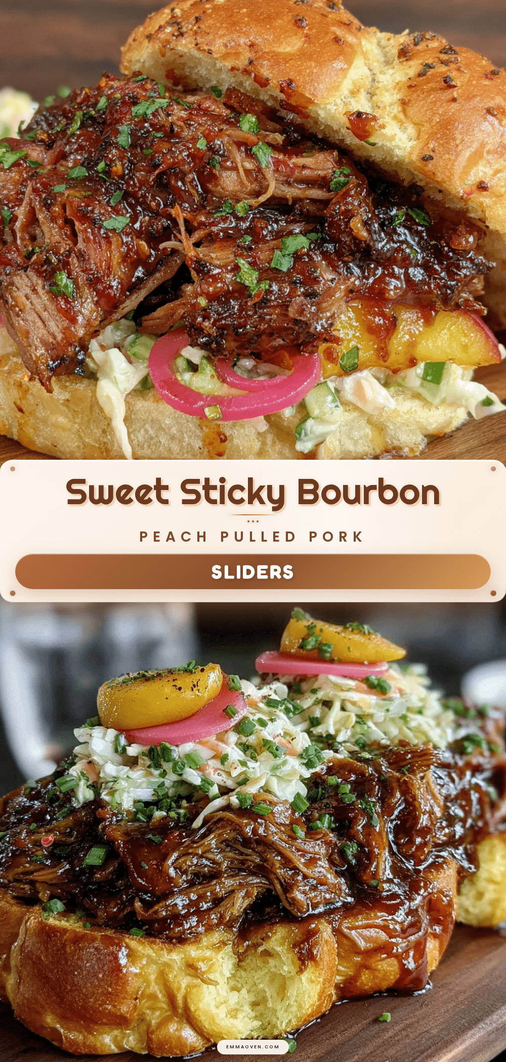 bourbon peach pulled pork sliders recipe