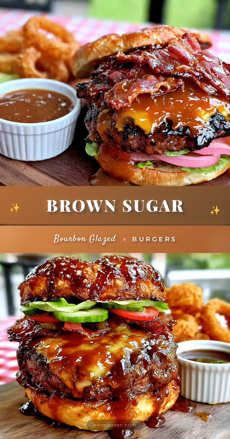 brown sugar bourbon glazed burgers recipe