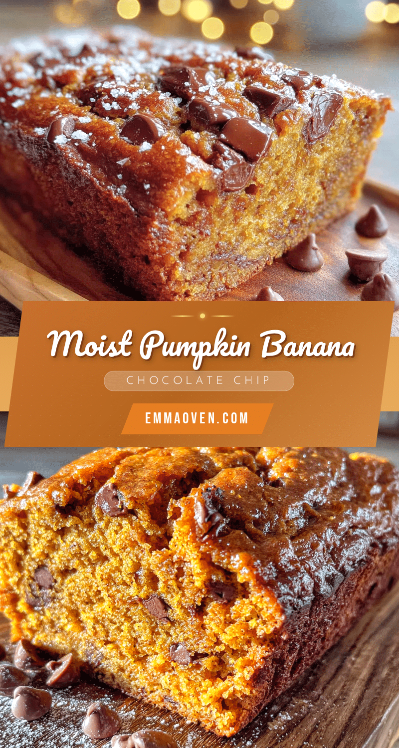 moist pumpkin banana chocolate chip bread recipe