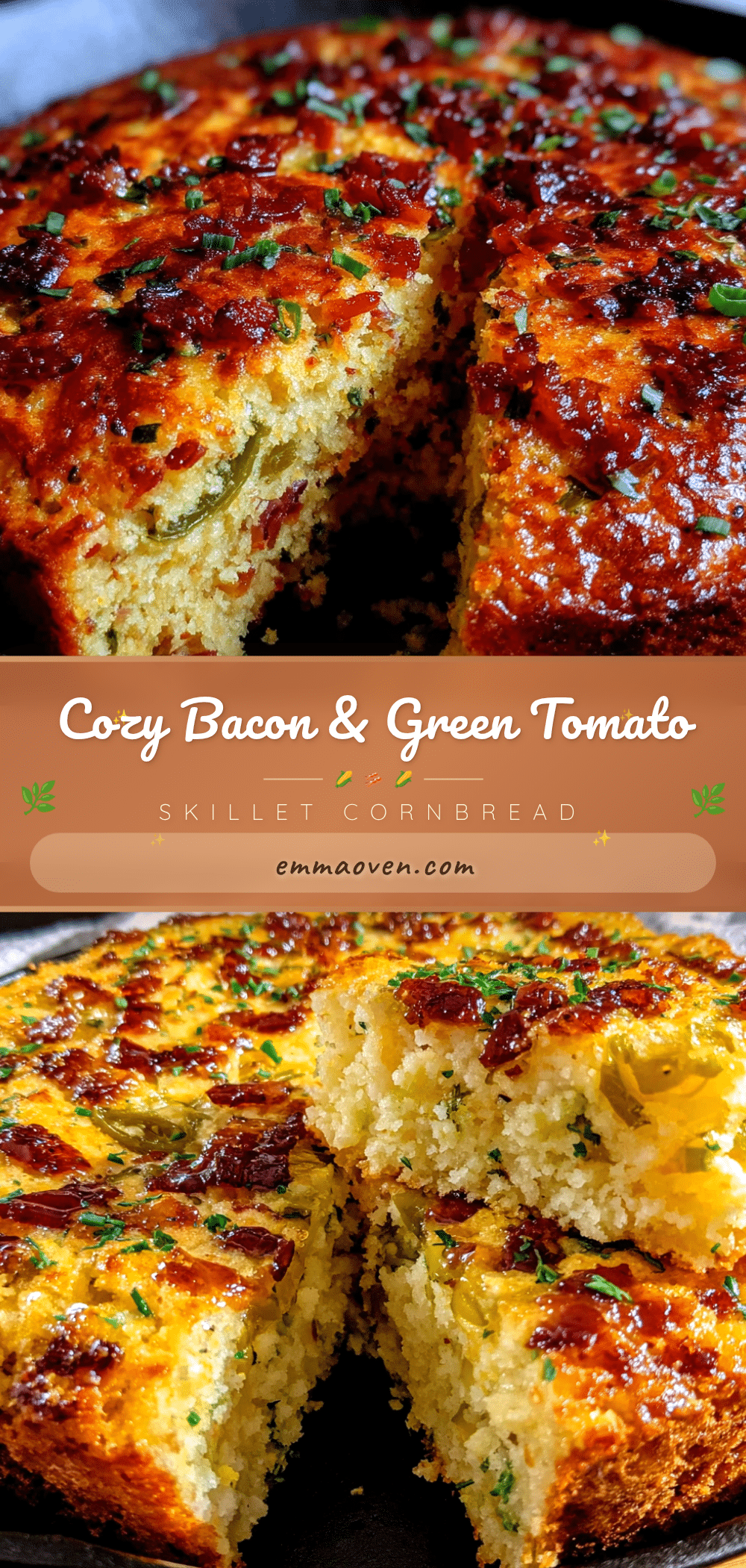 bacon green tomato skillet cornbread recipe