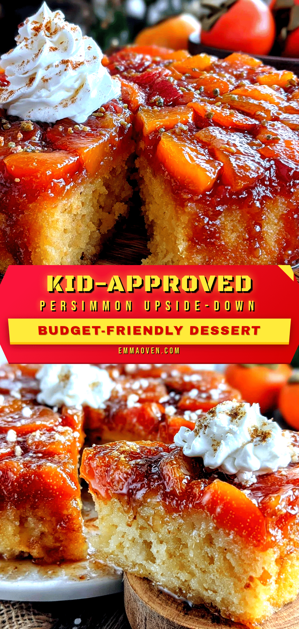 persimmon upside-down cake recipe